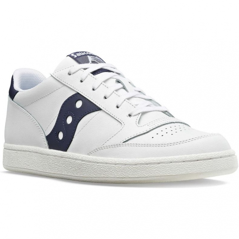 Saucony Jazz Court PU Men's Sneakers White / Navy | Riyadh FERYS