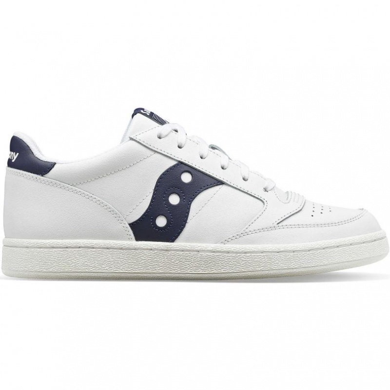 Saucony Jazz Court PU Men\'s Sneakers White / Navy | Riyadh FERYS