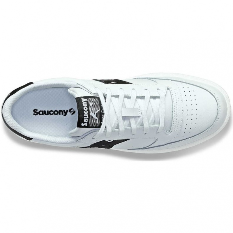 Saucony Jazz Court PU Women's Sneakers White / Black | Jeddah MGYDZ