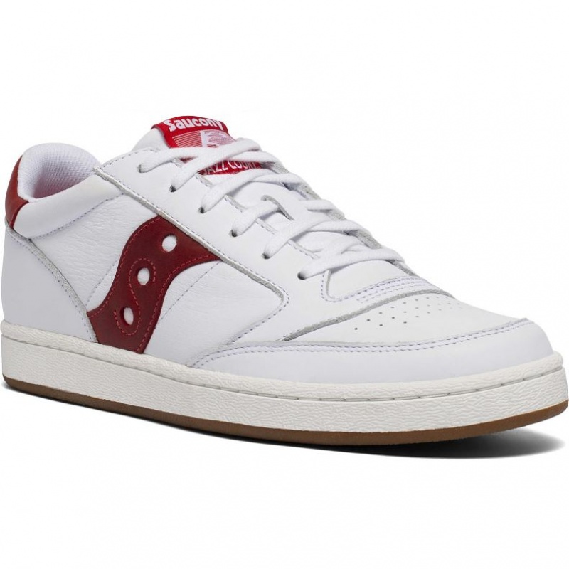 Saucony Jazz Court Women's Sneakers White / Red | KSA GEJDR