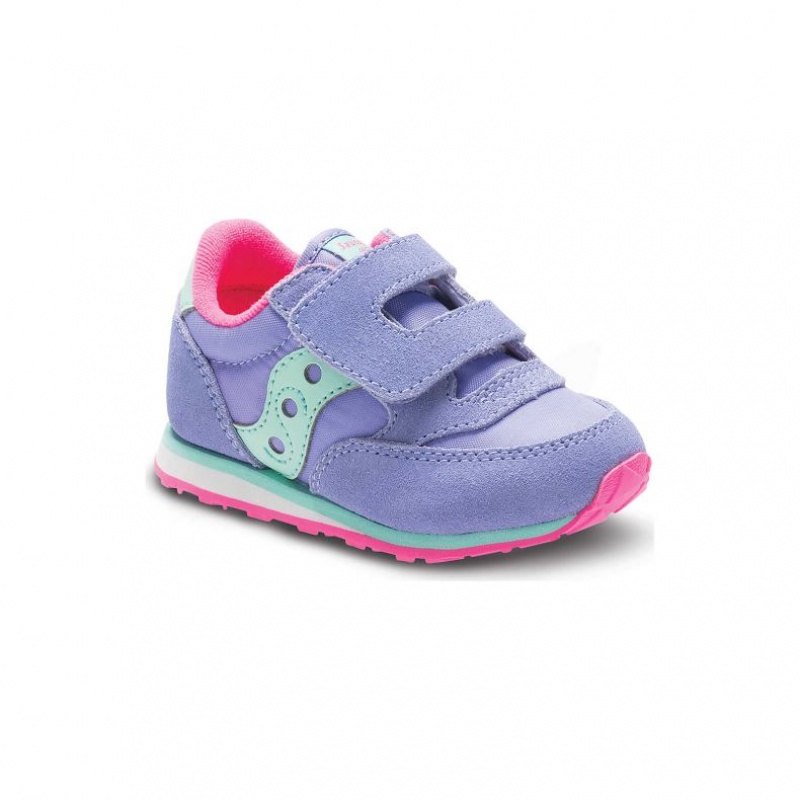 Saucony Jazz Hook & Loop Big Kids' Sneakers Purple | Jeddah LRBGI