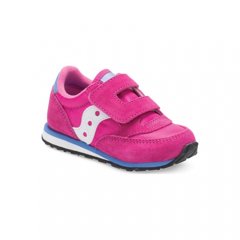 Saucony Jazz Hook & Loop Big Kids' Sneakers Pink | Riyadh DNKJQ