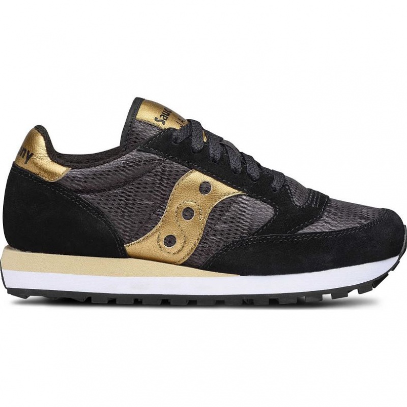 Saucony Jazz Original Women\'s Sneakers Black / Gold | KSA ODHNF