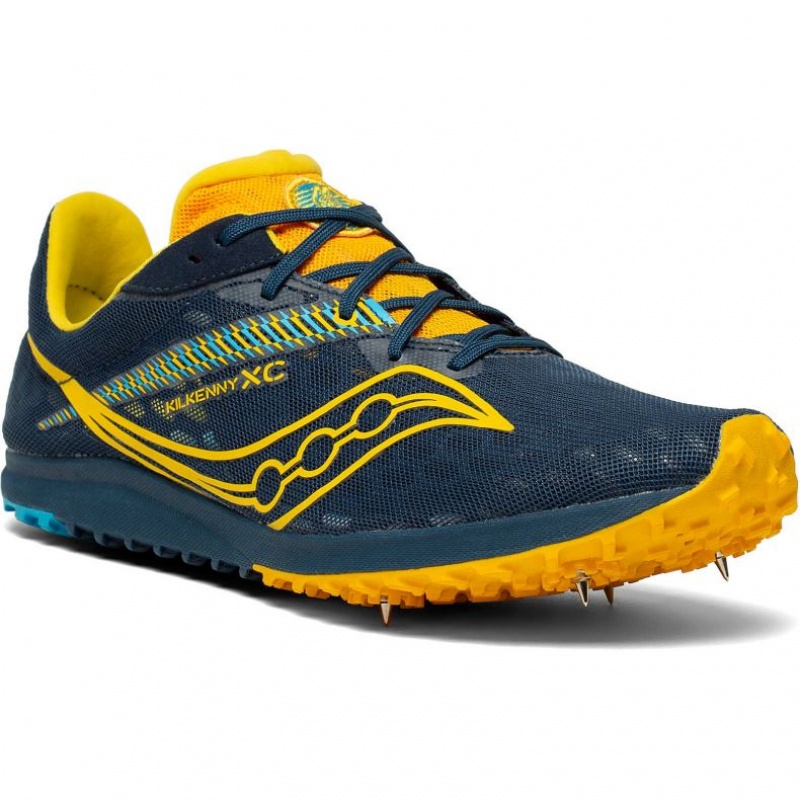 Saucony Kilkenny XC9 Men's Spikes Navy | KSA WTUHQ