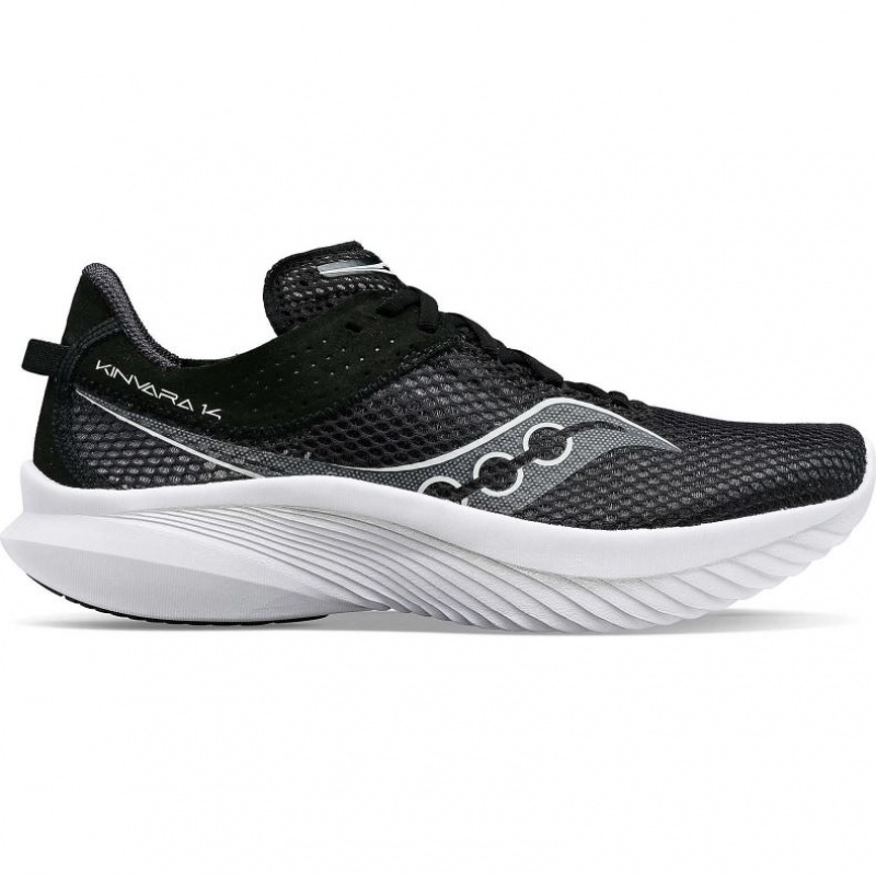 Saucony Kinvara 14 Women\'s Running Shoes Black / White | Riyadh GLONK