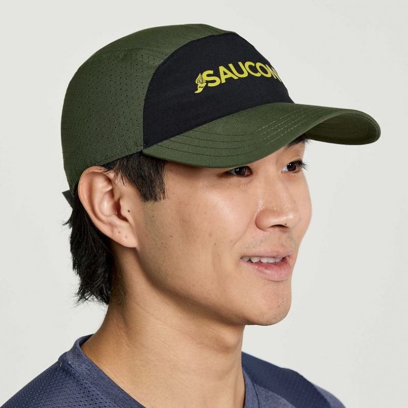 Saucony Outpace Men\'s Hat Dark Green | Riyadh RUVXE