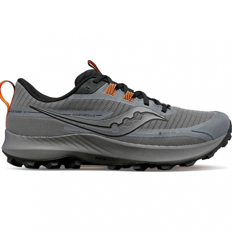 Saucony Peregrine 13 GTX Men\'s Trail Running Shoes Grey | Riyadh BZDXA