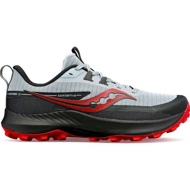 Saucony Peregrine 13 Men\'s Trail Running Shoes White / Black | KSA SLDNT