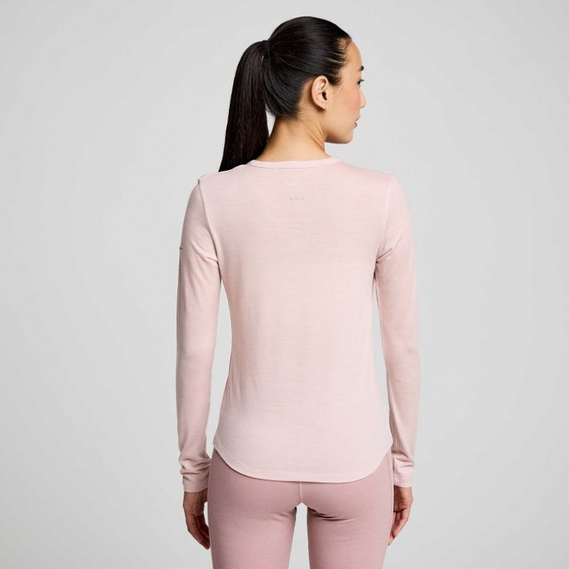 Saucony Peregrine Merino Long Sleeve Women's T-Shirt Pink | Jeddah SYVMO