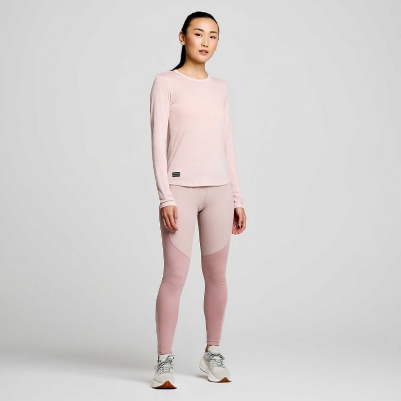 Saucony Peregrine Merino Long Sleeve Women's T-Shirt Pink | Jeddah SYVMO