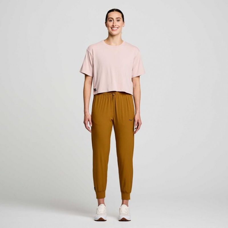 Saucony Recovery Boxy Women's T-Shirt Pink | Jeddah SNECP