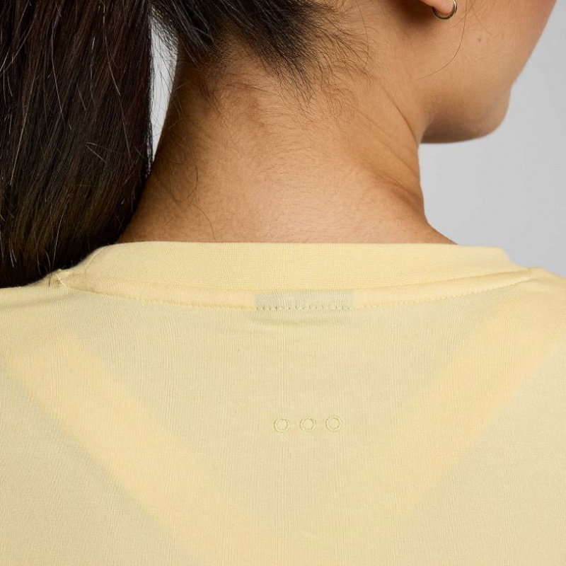 Saucony Recovery Boxy Women's T-Shirt Yellow | Riyadh MOJPC