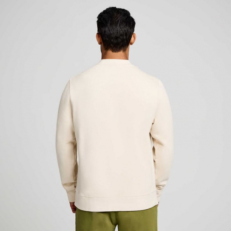 Saucony Recovery Crew Men's Sweatshirt Cream | KSA SDIPL