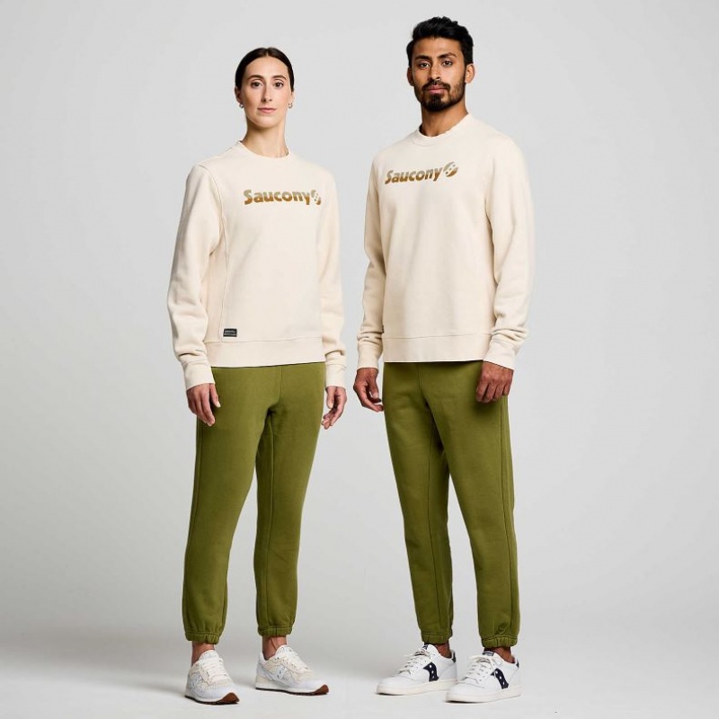 Saucony Recovery Crew Men's Sweatshirt Cream | KSA SDIPL