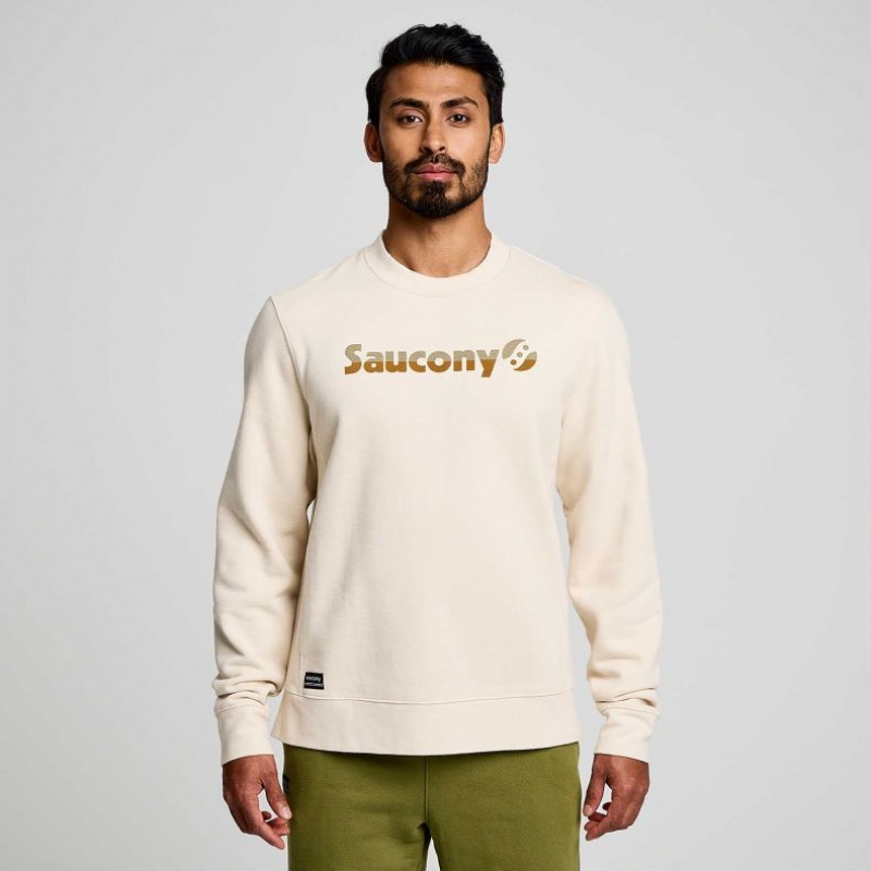 Saucony Recovery Crew Men\'s Sweatshirt Cream | KSA SDIPL