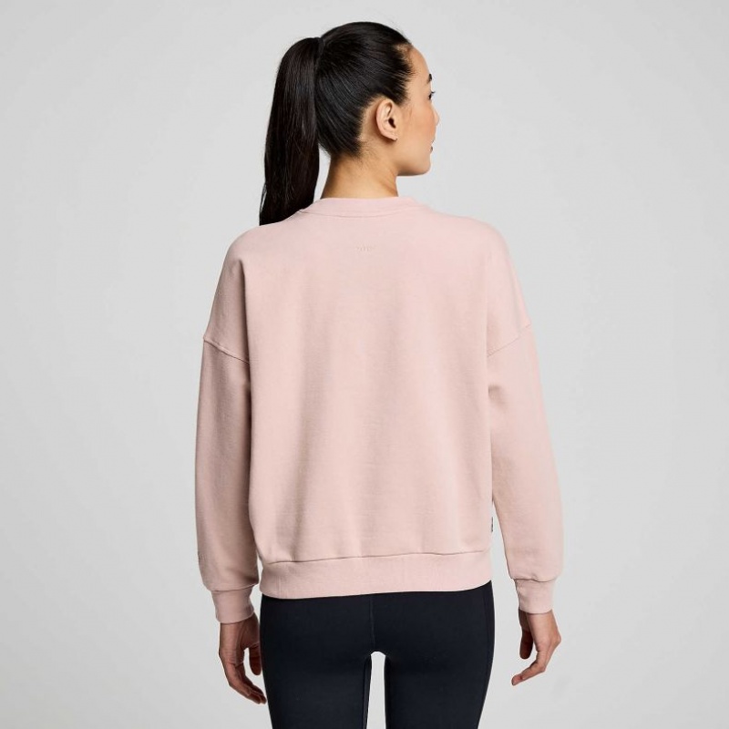 Saucony Recovery Crew Women's Sweatshirt Pink | Riyadh VCBDZ