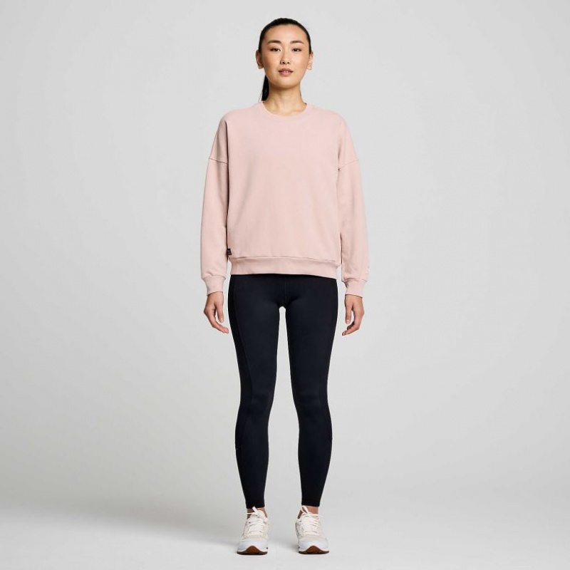 Saucony Recovery Crew Women's Sweatshirt Pink | Riyadh VCBDZ