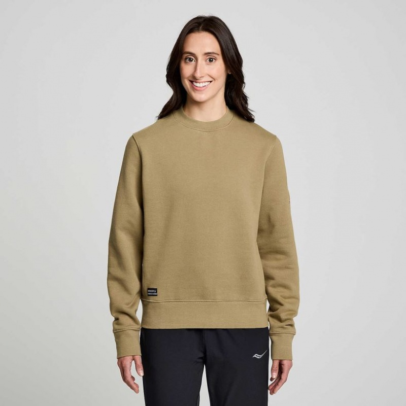 Saucony Recovery Crew Women\'s Sweatshirt Olive | Riyadh CDETZ