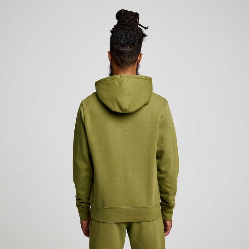 Saucony Recovery Men's Hoodie Olive | Riyadh APHXJ