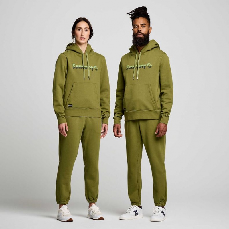 Saucony Recovery Men's Hoodie Olive | Riyadh APHXJ