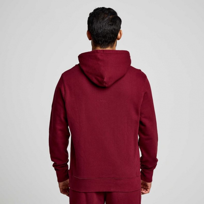 Saucony Recovery Men's Hoodie Red | Riyadh MPLGI