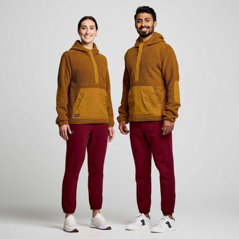 Saucony Recovery Sherpa Pullover Men's Hoodie Brown | Riyadh YQCEK