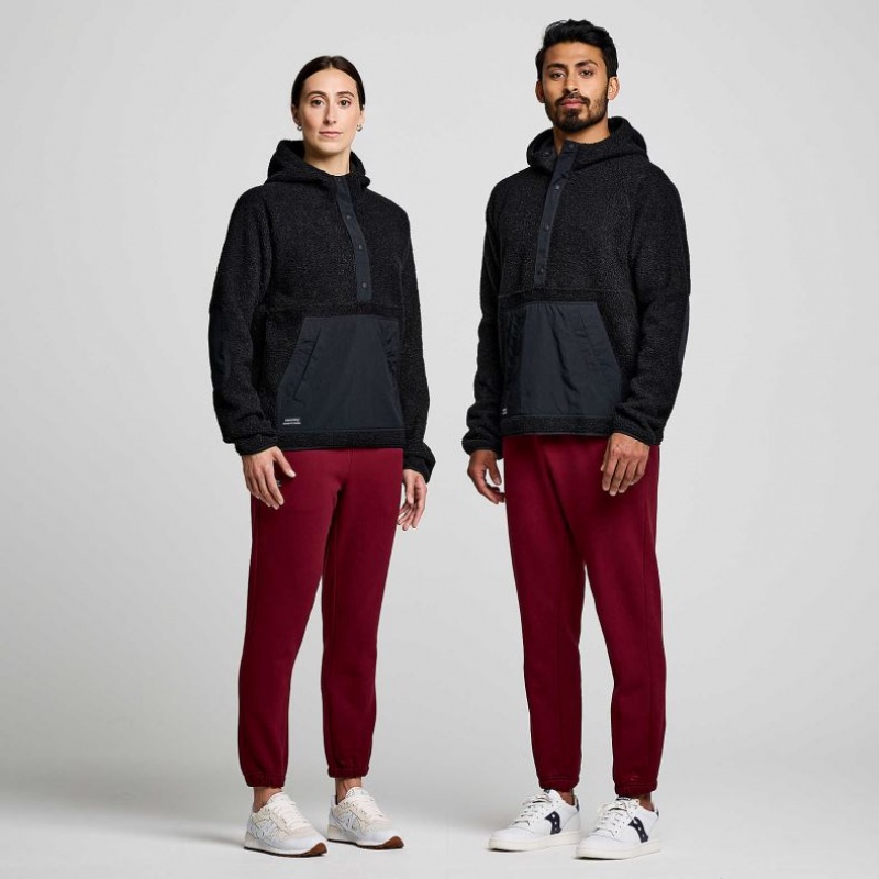 Saucony Recovery Sherpa Pullover Women's Hoodie Black | Jeddah IWEJN