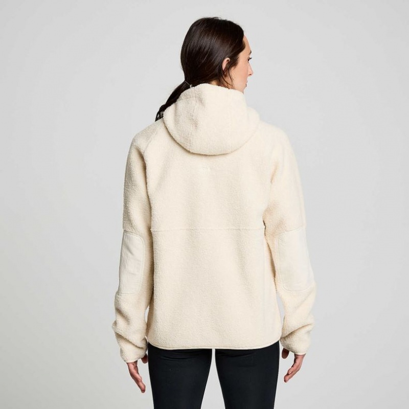 Saucony Recovery Sherpa Pullover Women's Hoodie Beige | KSA LQNKX