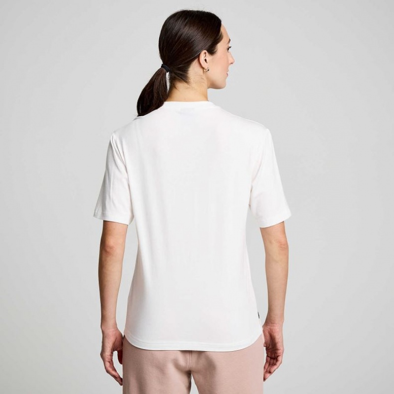 Saucony Recovery Short Sleeve Women's T-Shirt White | Jeddah VHIWY