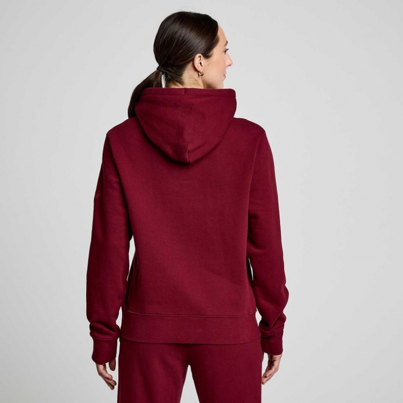 Saucony Recovery Women's Hoodie Burgundy | Riyadh JNHWP