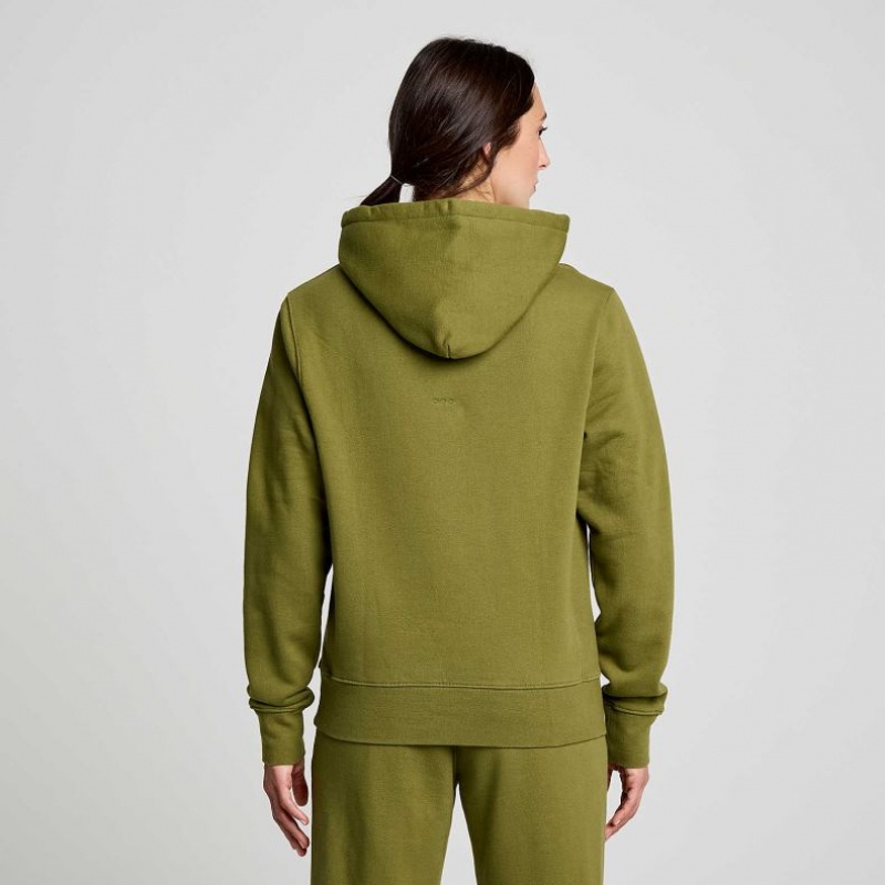 Saucony Recovery Women's Hoodie Olive | Riyadh LFUPT