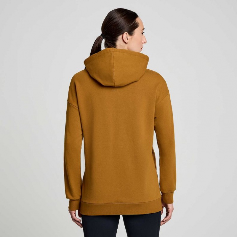 Saucony Recovery Zip Tunic Women's Hoodie Brown | Jeddah GQMNY