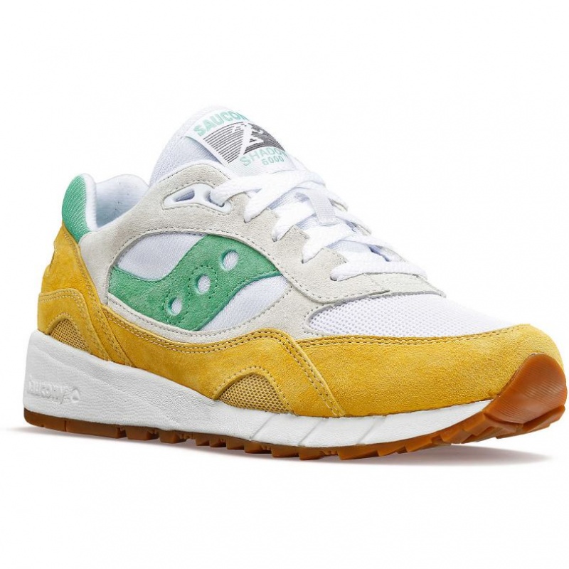 Saucony Shadow 6000 Women's Sneakers White / Yellow / Green | Riyadh PUORQ