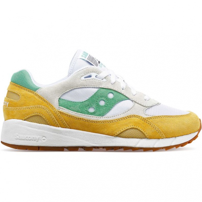 Saucony Shadow 6000 Women\'s Sneakers White / Yellow / Green | Riyadh PUORQ