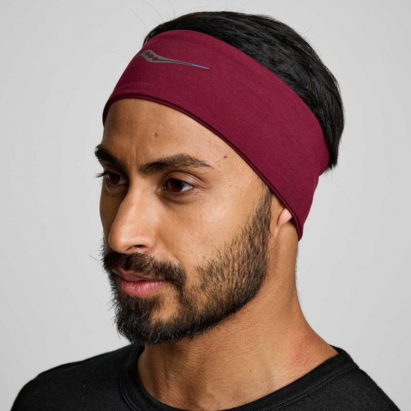 Saucony Solstice Men\'s Headband Burgundy | KSA SQMRK