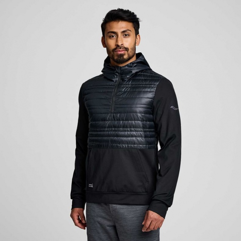 Saucony Solstice Oysterpuff Men\'s Hoodie Black | Riyadh BMZRD