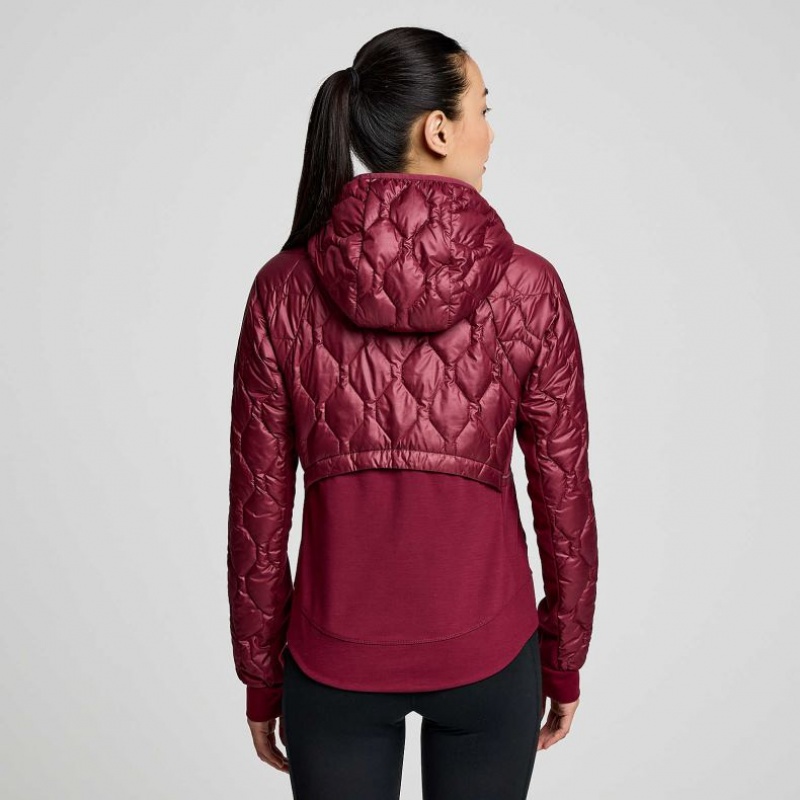 Saucony Solstice Oysterpuff Women's Jacket Burgundy | Riyadh NPCRE