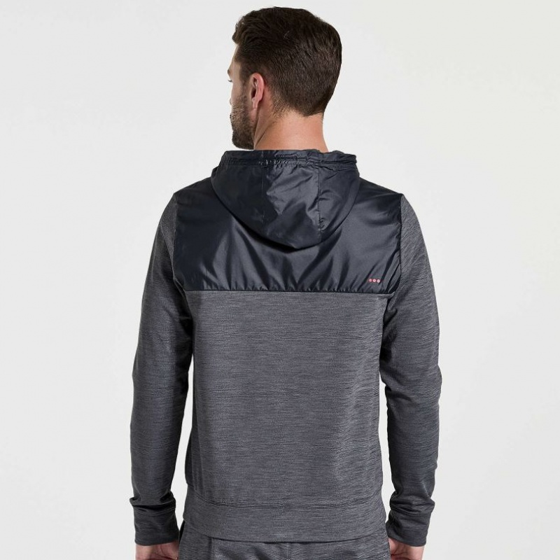 Saucony Solstice Zip Men's Hoodie Black | Jeddah TUFQP