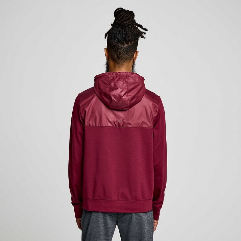 Saucony Solstice Zip Men's Hoodie Red | KSA MEUJF