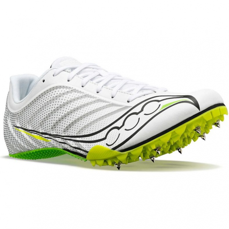 Saucony Spitfire 5 Men's Spikes White | Riyadh WNJKL