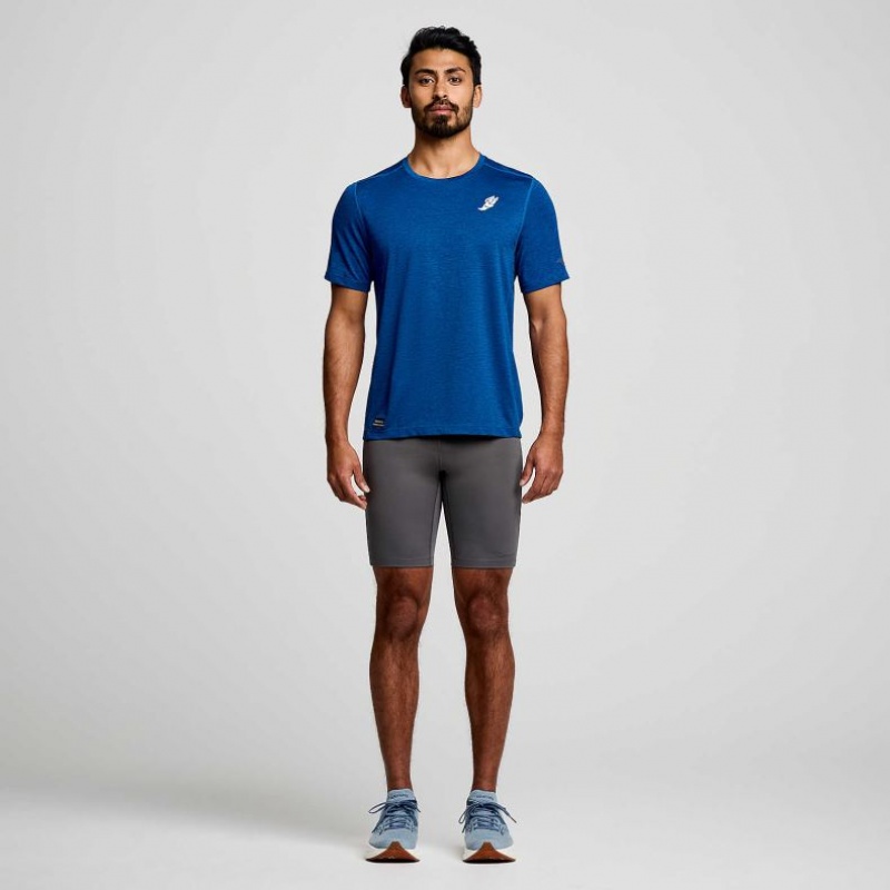 Saucony Stopwatch Graphic Short Sleeve Men's T-Shirt Indigo | Jeddah JDNPI