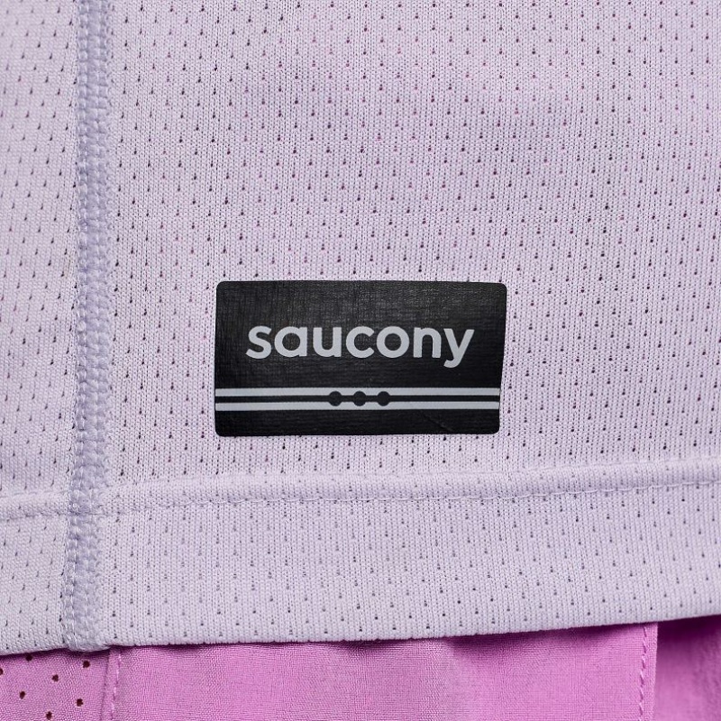 Saucony Stopwatch Graphic Short Sleeve Women's T-Shirt Purple | Riyadh BLYEC