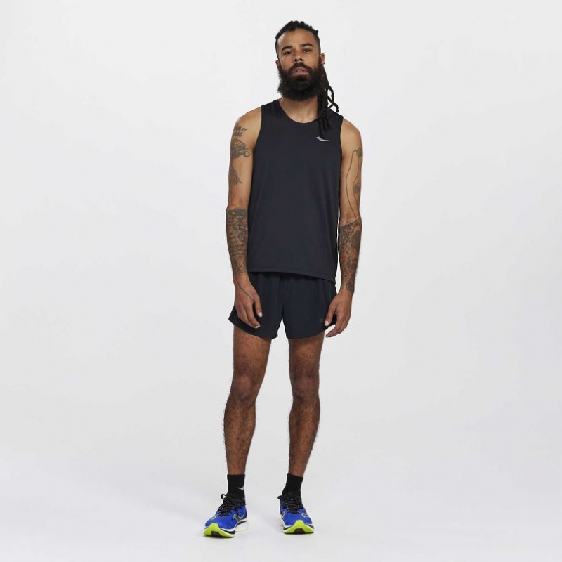 Saucony Stopwatch Men's Singlet Black | Jeddah MGYNH