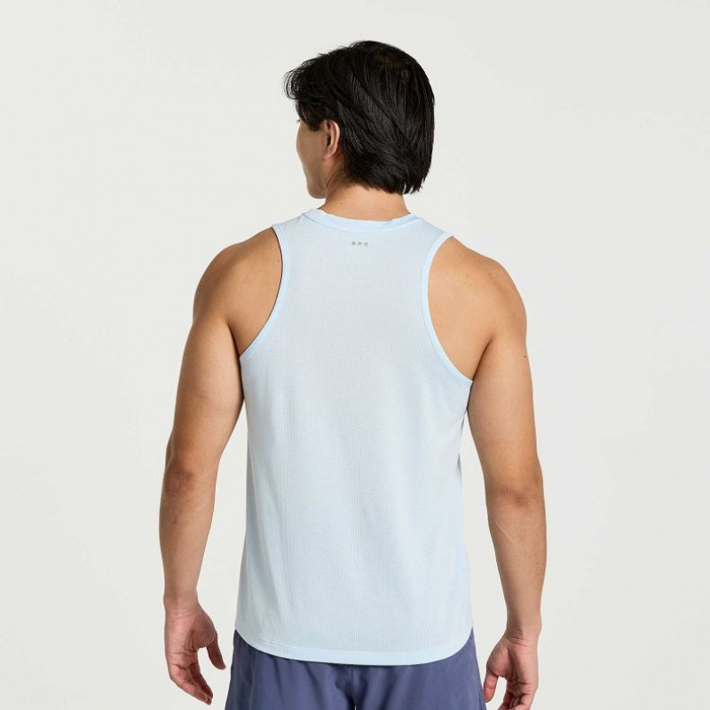 Saucony Stopwatch Men's Singlet Blue | Jeddah MGCFO