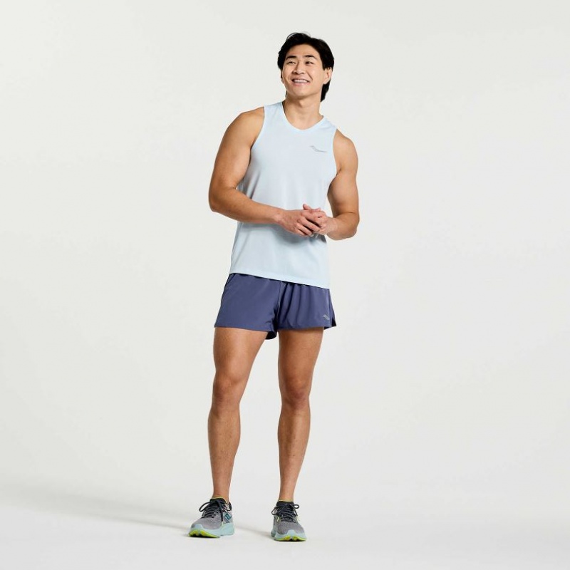 Saucony Stopwatch Men's Singlet Blue | Jeddah MGCFO