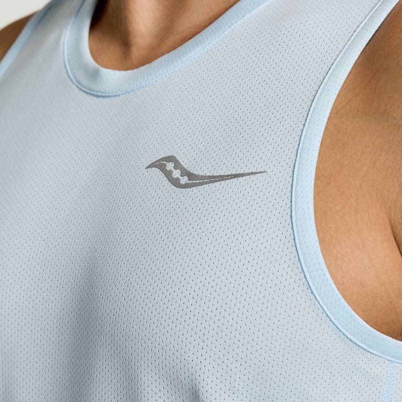 Saucony Stopwatch Men's Singlet Blue | Jeddah MGCFO