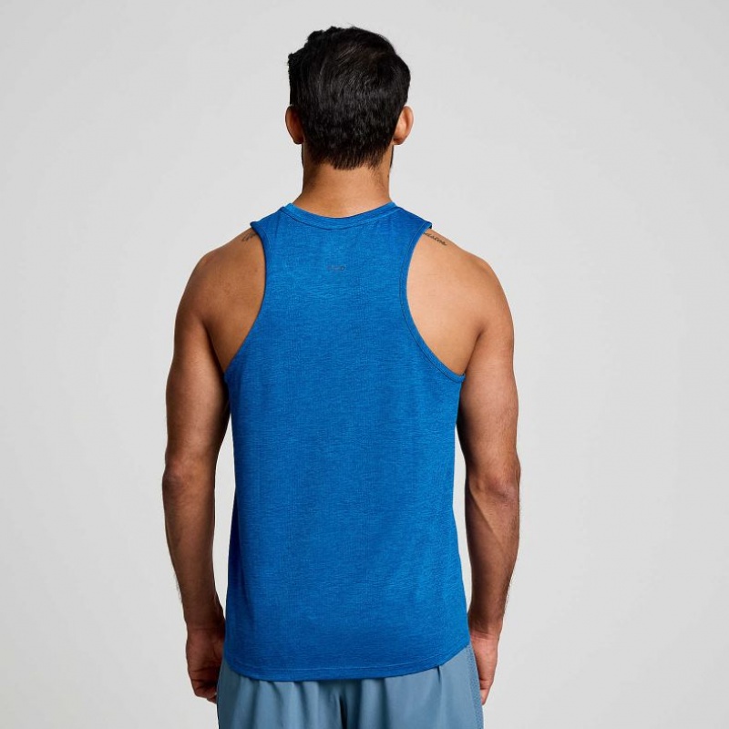 Saucony Stopwatch Men's Singlet Blue | KSA TUQCM