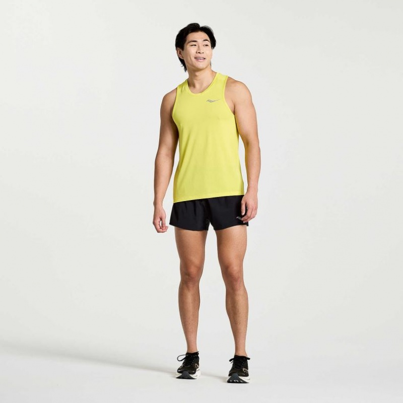 Saucony Stopwatch Men's Singlet Yellow | KSA AJIBQ