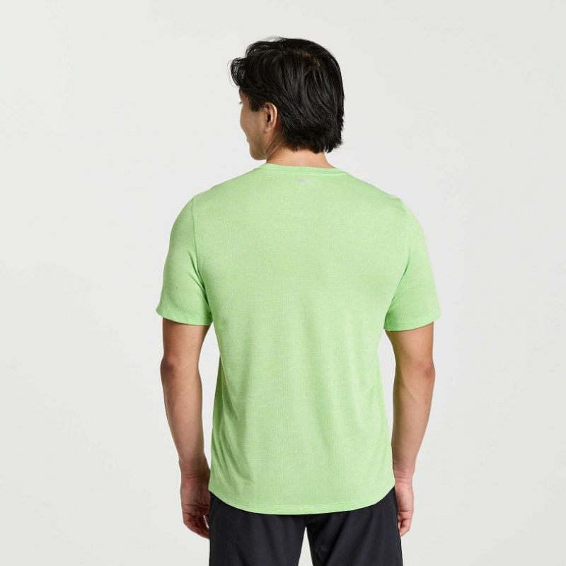 Saucony Stopwatch Short Sleeve Men's T-Shirt Mint | KSA IQXPH