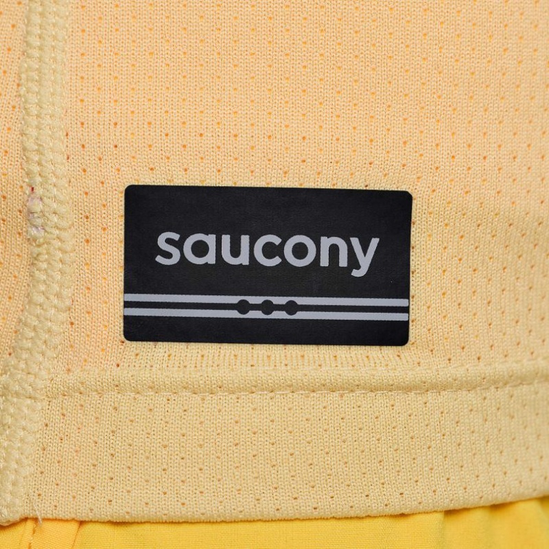 Saucony Stopwatch Short Sleeve Women's T-Shirt Yellow | Riyadh GJYQV